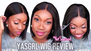 *NOT SPONSORED AMAZON WIG REVIEW YASGRL 10 Glueless Bob Wig Human Hair 5x5 HD Lace Closure Wig