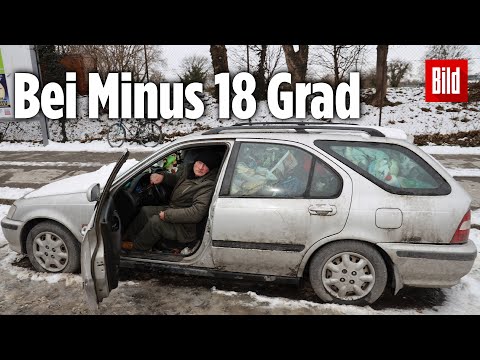 Rentner Eckehard (74) lebt seit zwei Jahren in seinem Auto | Winter in München