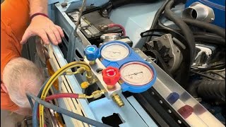 Easy How to pull Vacuum & re Charge a car AC Air Conditioning systems