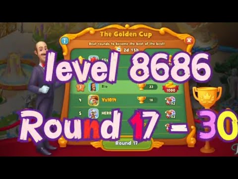 Gardenscapes level 8686 Round 17 - 30 ❤️ Gameplay Well Done