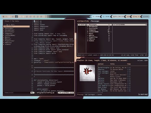 [qtile + pywal] demonstration