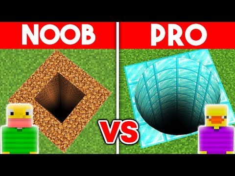 NOOB vs PRO: SAFEST UNDERGROUND TUNNEL BUILD CHALLENGE (Minecraft)