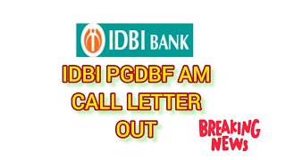 IDBI PGDBF AM CALL LETTER OUT #idbi #ibps | Staunch Suresh
