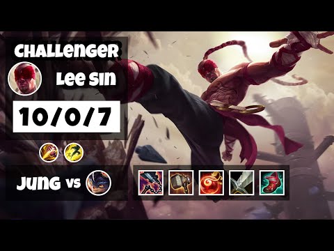 Lee Sin vs Rumble KOREAN Challenger JUNGLE (10/0/7) - v11.10