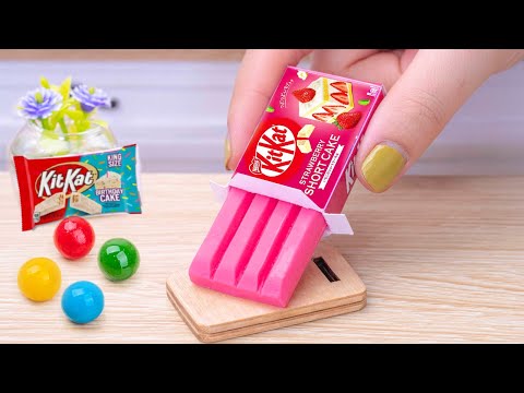 Amazing KitKat Cake Dessert | Delicious Miniature Pink KitKat Chocolate Cake Decorating, KitKat Idea