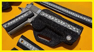 Making a Custom Leather Holster From Scratch! Stingray Saddle Style By Sam Andrews