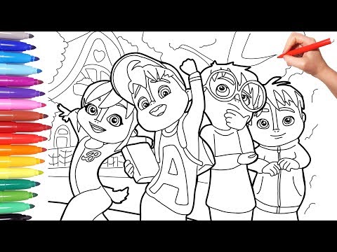 Alvinnn and the Chipmunks, Alvin Coloring Page for Kids, How to Draw Color Alvin Simon Theo Brittany