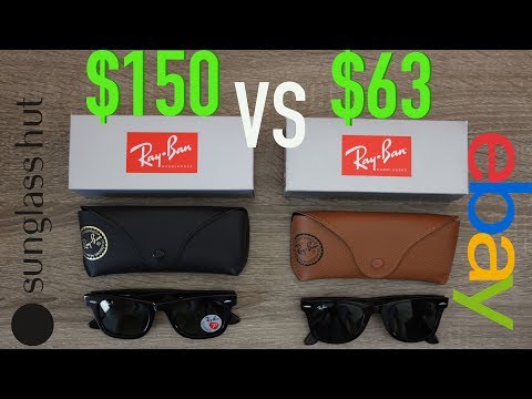 How to Spot Fake Ray Ban Wayfarer - Sunglass Hut vs eBay