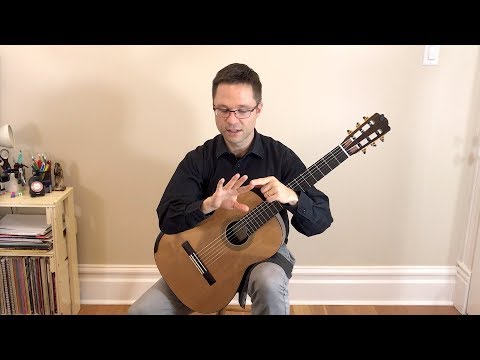 Lesson: Right Hand Open String Exercises with i, m, a (No. 1-19) for Guitar
