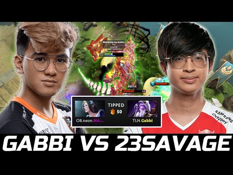 GABBI MID VS T1.23SAVAGE - TINY VS VOID SPIRIT DOTA 2