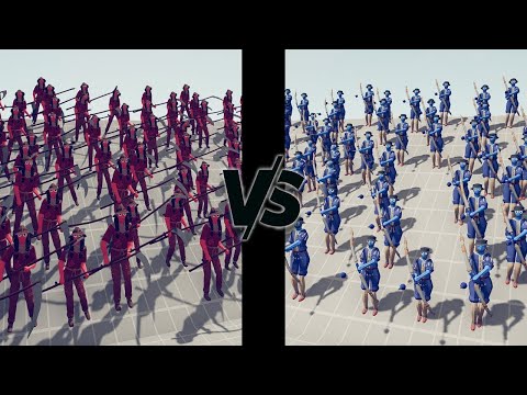 100X FARMER WARRIORS VS 100X RANGED UNITS   TOTALLY ACCURATE BATTLE SIMULAOR