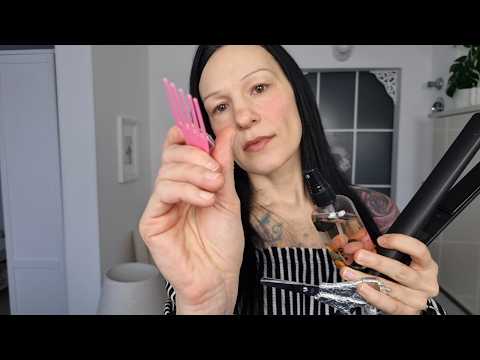 No hair hairdresser asmr