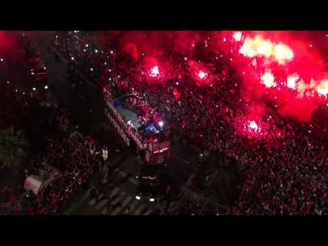 Festejos Benfica Campeão 2014 @ Marquês de Pombal HD - Skyeye.pt