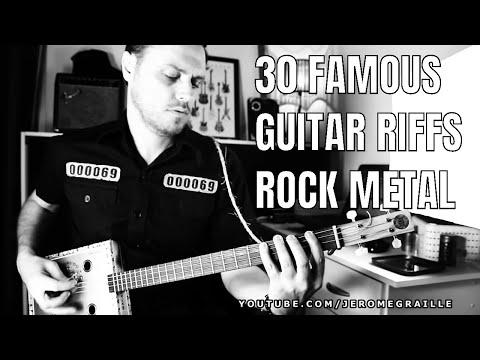 30 FAMOUS GUITAR RIFFS, ROCK METAL - CIGAR BOX GUITAR MUSIC