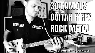 30 FAMOUS GUITAR RIFFS, ROCK METAL - CIGAR BOX GUITAR MUSIC