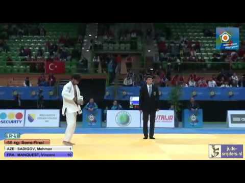 Judo 2013 European Championships Juniors: Sadigov (AZE) - Manquest (FRA) [-55kg] semi-final
