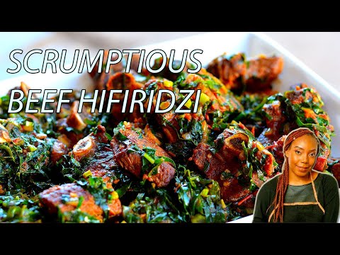Beef Hifiridzi - Beef Short Ribs Mixed with Leafy Greens Zimbabwe Style