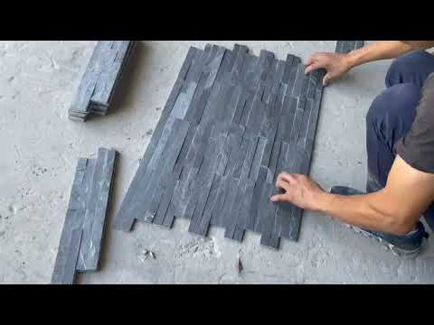 Factory Production for Black Slate Stone Panel