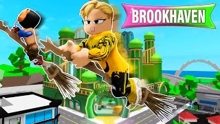 فيلم روبلوكس : تحديث عالم السحر الوردى ضد عالم السحر الاخضر الكل بقى يطير ب المقشه السحرية ????