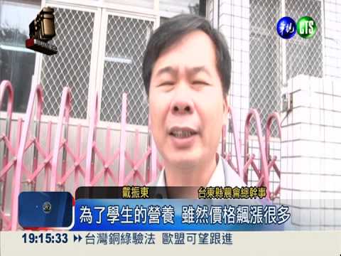 物價飆漲 台東營養午餐撐不住!