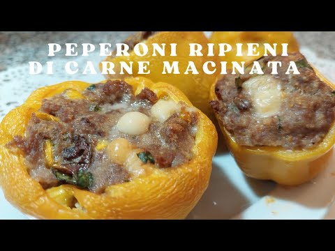 Peperoni ripieni di carne macinata al forno - ricetta facile