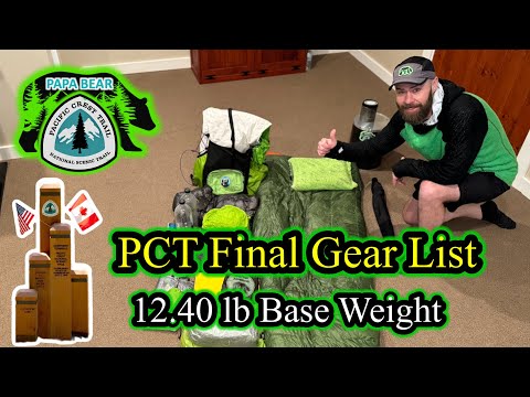 PCT Complete Gear List | Pacific Crest Trail Thru Hike 2024 #pacificcresttrail