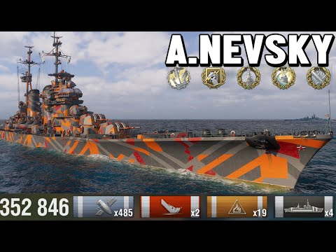 Alexander Nevsky: 2 vs 6 Comeback - World of Warships