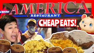 😋CHEAP EATS IN LAS VEGAS! AMERICA Restaurant New York New York & OUR BIGGEST COIN COMBO BONUS EVER