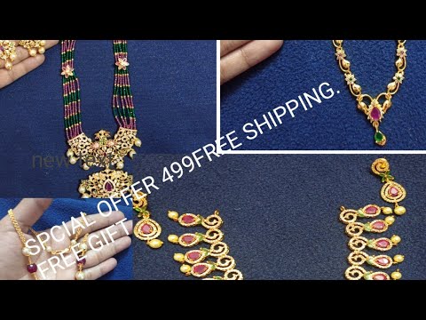 latest one  gram;gold jewellery offer price 499; free gift booking  fast/9603431806