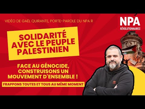 Face au génocide du peuple palestinien, construire un mouvement d'ensemble