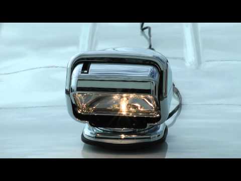Magnetic Golight Stryker - 100W Halogen - Remote Control Spotlight - 200lb Grip Magnet Base - Chrome