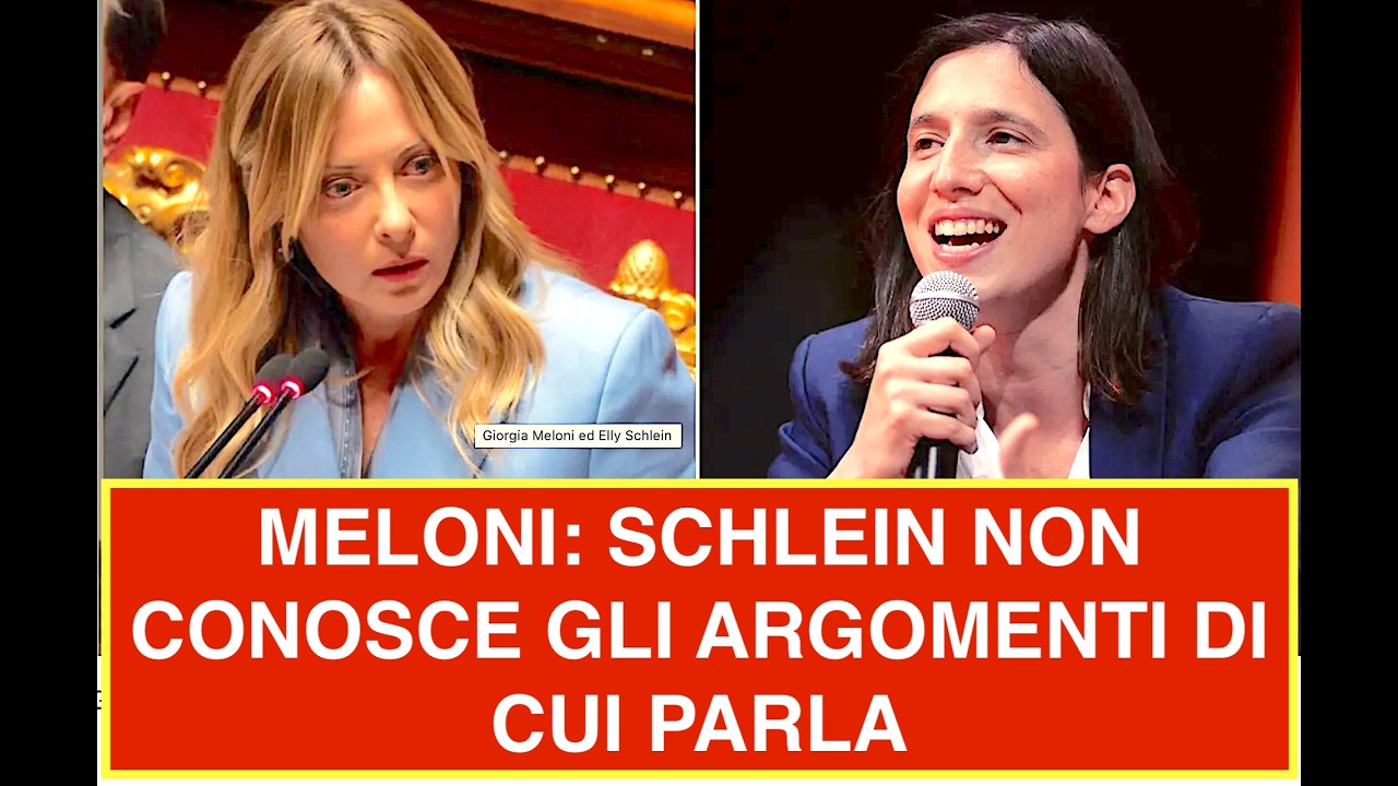 MELONI: SCHLEIN FA PROPAGANDA. NON CONOSCE GLI ARGOMENTI DI CUI SI PARLA