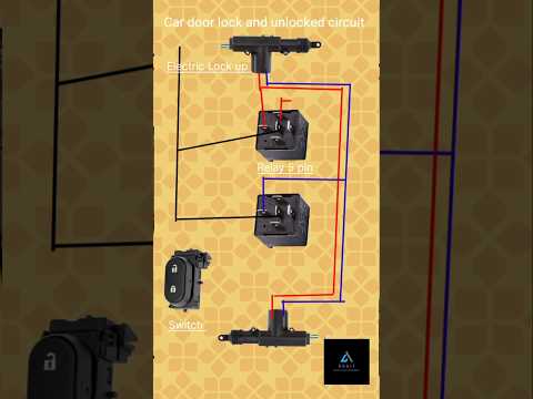 Car door lock and unlock circuit diagram