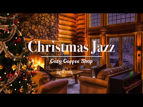Рождество в уютной кофейне 4K ☕ Джазовая музыка для отдыха, учебы и работы