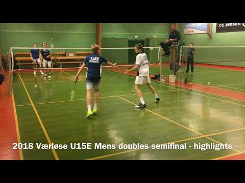2018 Værløse U15E Mens doubles semifinal - highlights