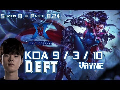 KZ Deft VAYNE vs LUCIAN ADC - Patch 8.24 KR Ranked