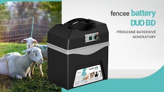 Bateriový přenosný zdroj pro elektrický ohradník fencee battery DUO BD20