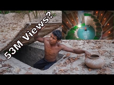 Building Most Secret Hidden Underground House with Underground Deep Pool To Avoid An Enemy