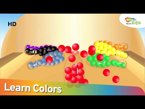Learn colours with bouncing ball - learn with fun