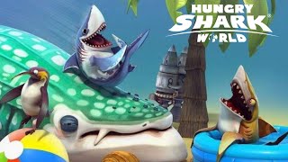Whale Shark , Porbeagle &amp; Blacktip Reef All Shorts Compilation - Hungry Shark World 10th