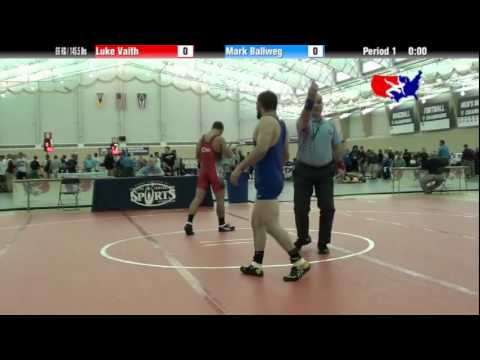 University Nat`ls FS  66 KG / 145.5 lbs: Luke Vaith vs. Mark Ballweg
