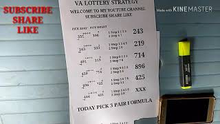 VA Lottery Strategy Pick 3 Pair Formula