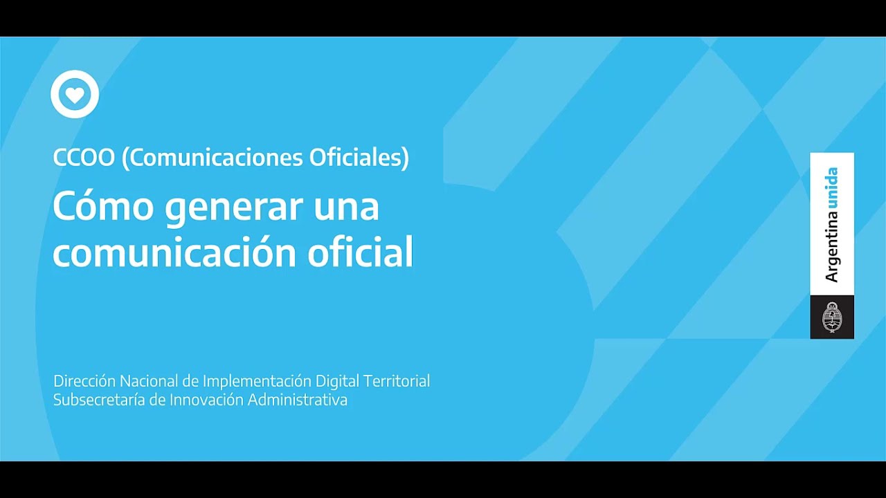 Cómo generar una Comunicación Oficial (CCOO)