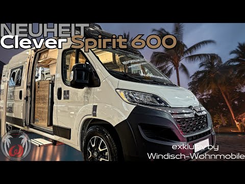 NEW 2024 CLEVER Spirit 600 longitudinal beds at 5.99m. The highlight at the CMT in Stuttgart 2024