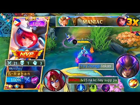 PROPER BUILD + ROTATION = 21 KILLS !!! (MANIAC GAMEPLAY🔥) | TOP 1 KIMMY BUILD | MLBB @Activenowml