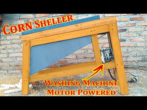 Making A Corn Sheller / Thresher Powered By A Washing Machine Motor