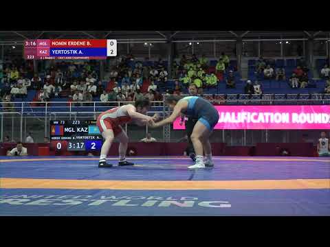 Round 2 WW - 73 kg: B. NOMIN ERDENE (MGL) v. A. YERTOSTIK (KAZ)
