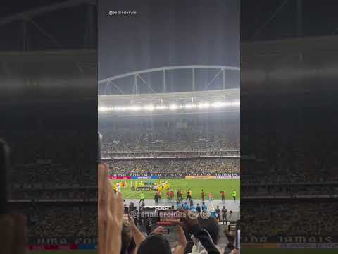 "Mosaico absurdo da torcida do Botafogo, hoje (14), em jogo contra LDU pelas oitavas da Libertadores." Barra: Loucos pelo Botafogo &bull; Club: Botafogo