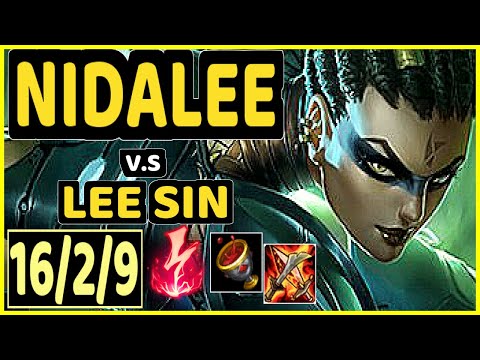 LOVELING (NIDALEE) vs LEE SIN - 16/2/9 KDA JUNGLE CHALLENGER GAMEPLAY - KR