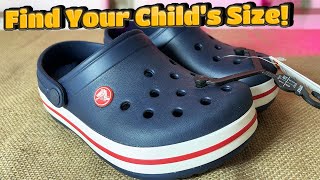 Find Your Child’s CROCS SIZE! Heel to toe measures demonstration!